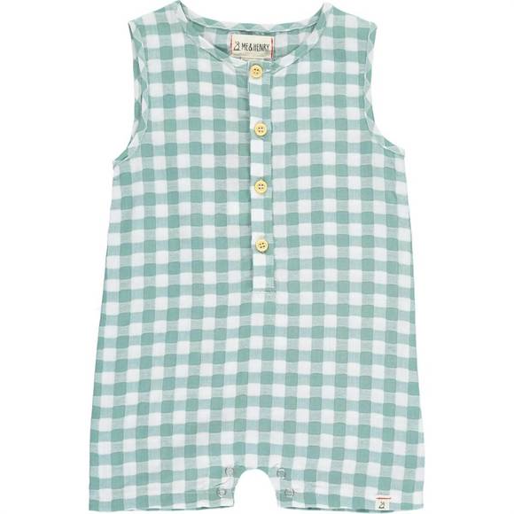 NEW ME & HENRY kid's cabin romper in sage - Picture 1 of 2